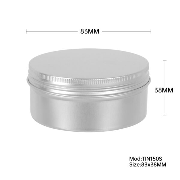 150ML Aluminium Tin Jar Base & Lid Screw Cap 100 per carton