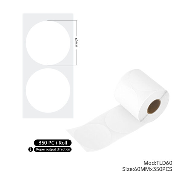 10Rolls Thermal Round Circle Label Roll 60mm 3500Labels