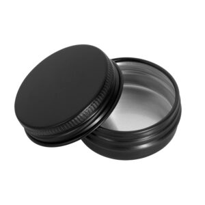 30ML BLACK Aluminium Tin Jar Base & Lid Screw Cap 100 per carton