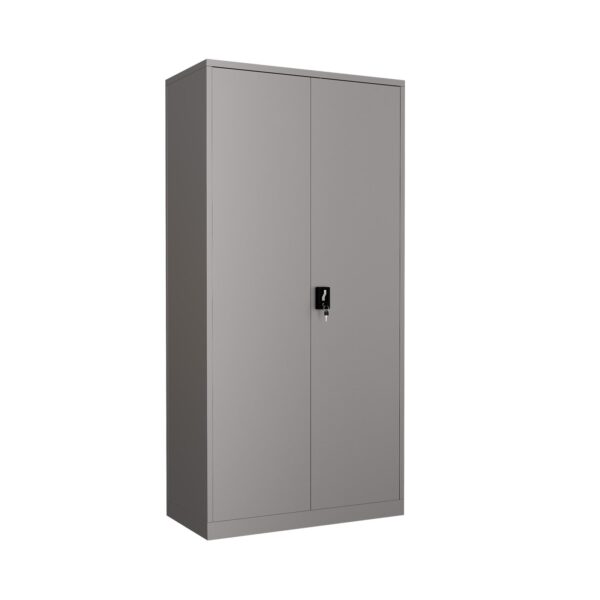 Grey Steel Storage Cupboard Lockable Cabinet 2100x905x460mm