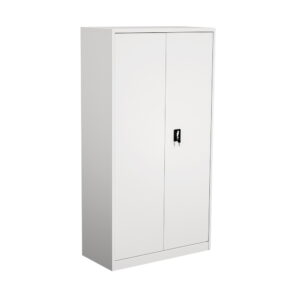 White Steel Storage Cupboard Lockable Cabinet 2100x905x460mm
