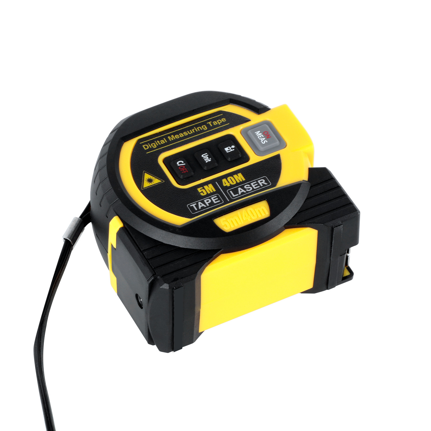 thumbnail image 2 of 3-in-1 Digital Laser Tape Measure 40m Rangefinder + 5m Steel Tape - Compact ABS Tool 2 of 5