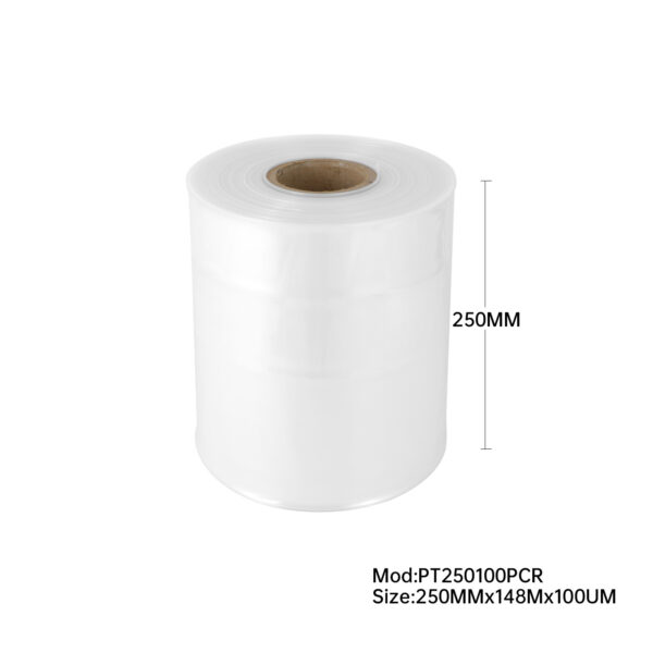 Poly Form 250 250mm 100UM Poly Tubing Clear 7.5kg Roll 100% POST-CONSUMER RECYCLED ...