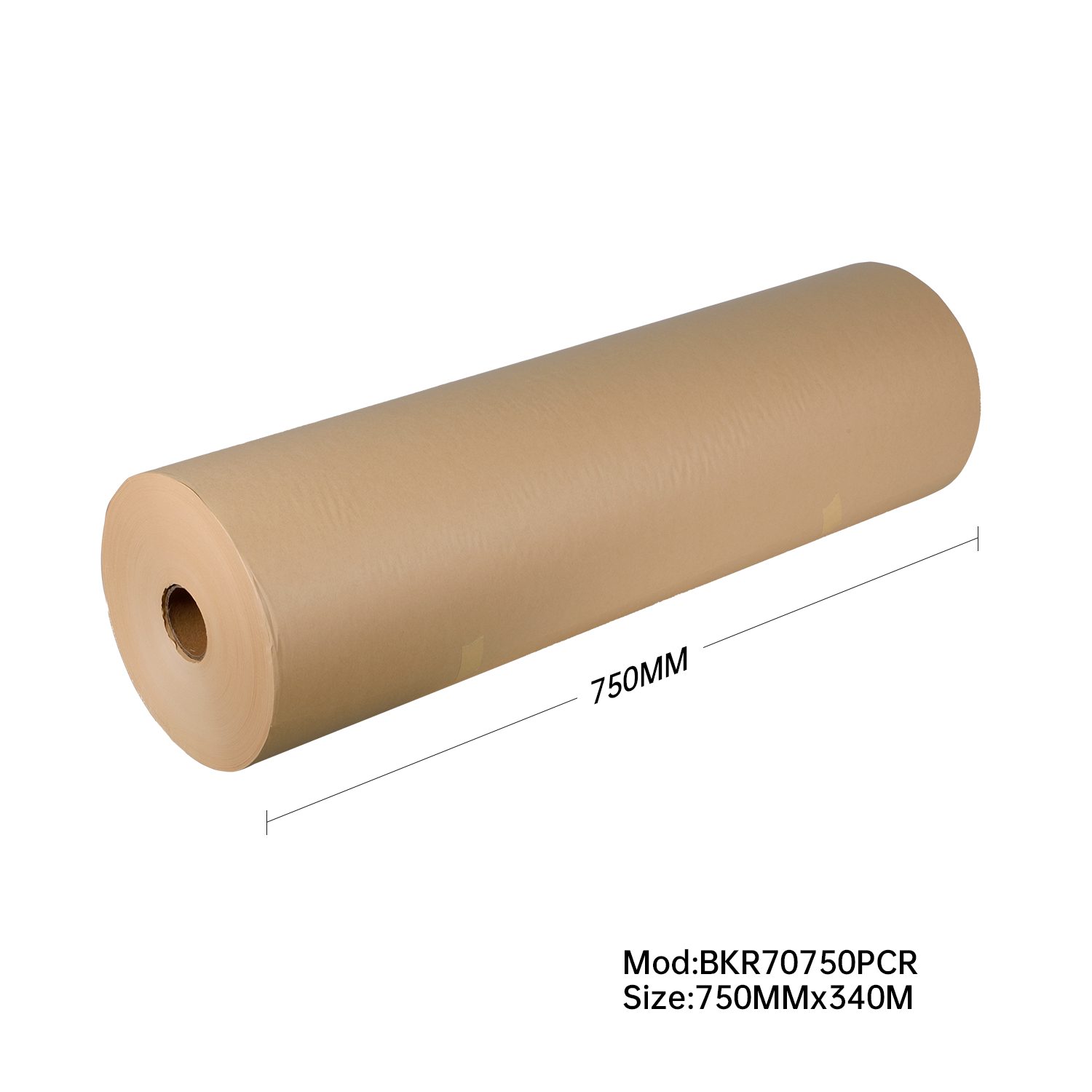 750mm x 340m 70GSM Post-consumer Recycled Brown Kraft Paper Roll 750mm x 340m 70GSM Post-consumer Recycled Brown Kraft Paper Roll
