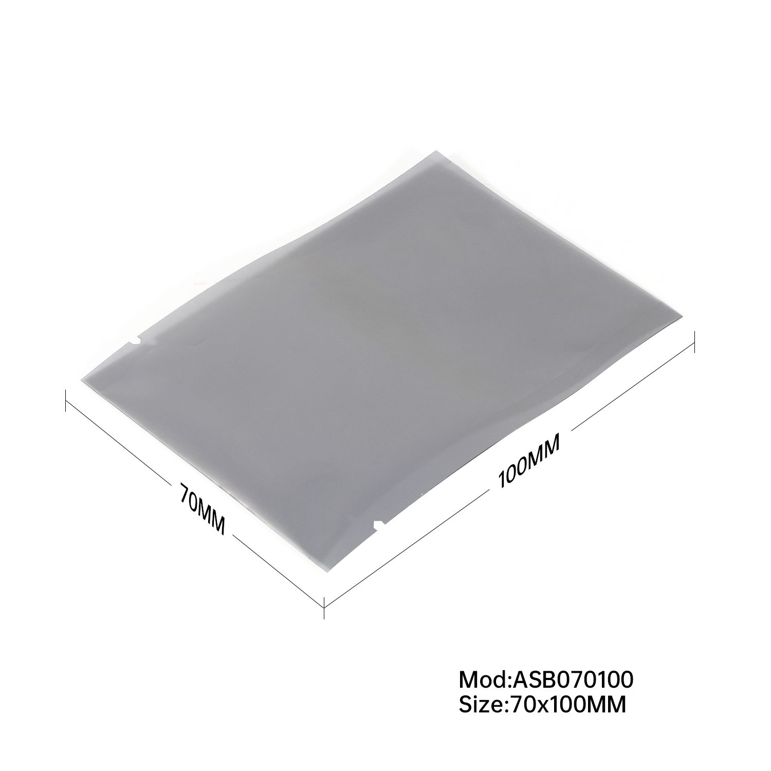 70x100mm Anti Static Shielding Bag 75UM Heat Seal 500/pack 70x100mm Anti Static Shielding Bag 75UM Heat Seal 500/pack