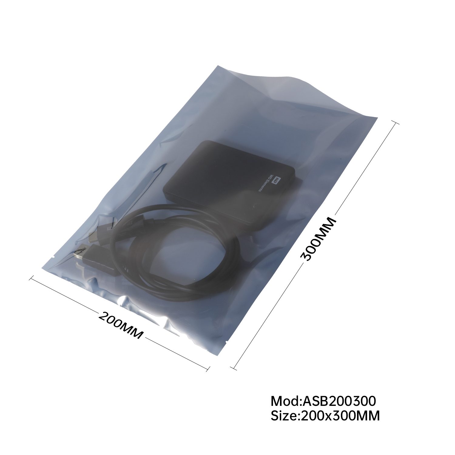 200x300mm Anti Static Shielding Bag 75UM Heat Seal 300/pack 200x300mm Anti Static Shielding Bag 75UM Heat Seal 300/pack