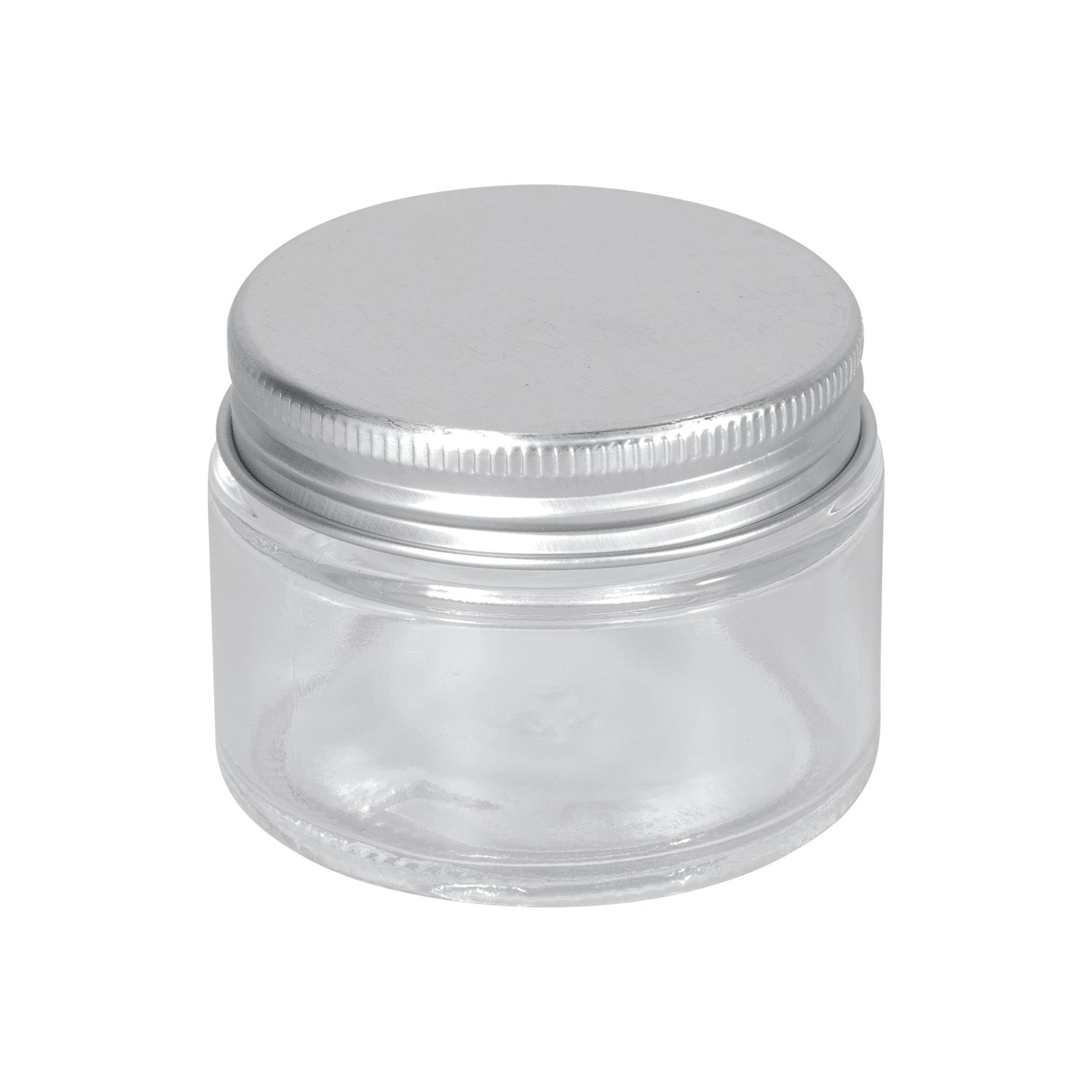 50ML Flint Glass Jar with Matte Silver Screw Lid 140PK/Ctn 50ML Flint Glass Jar with Matte Silver Screw Lid 140PK/Ctn