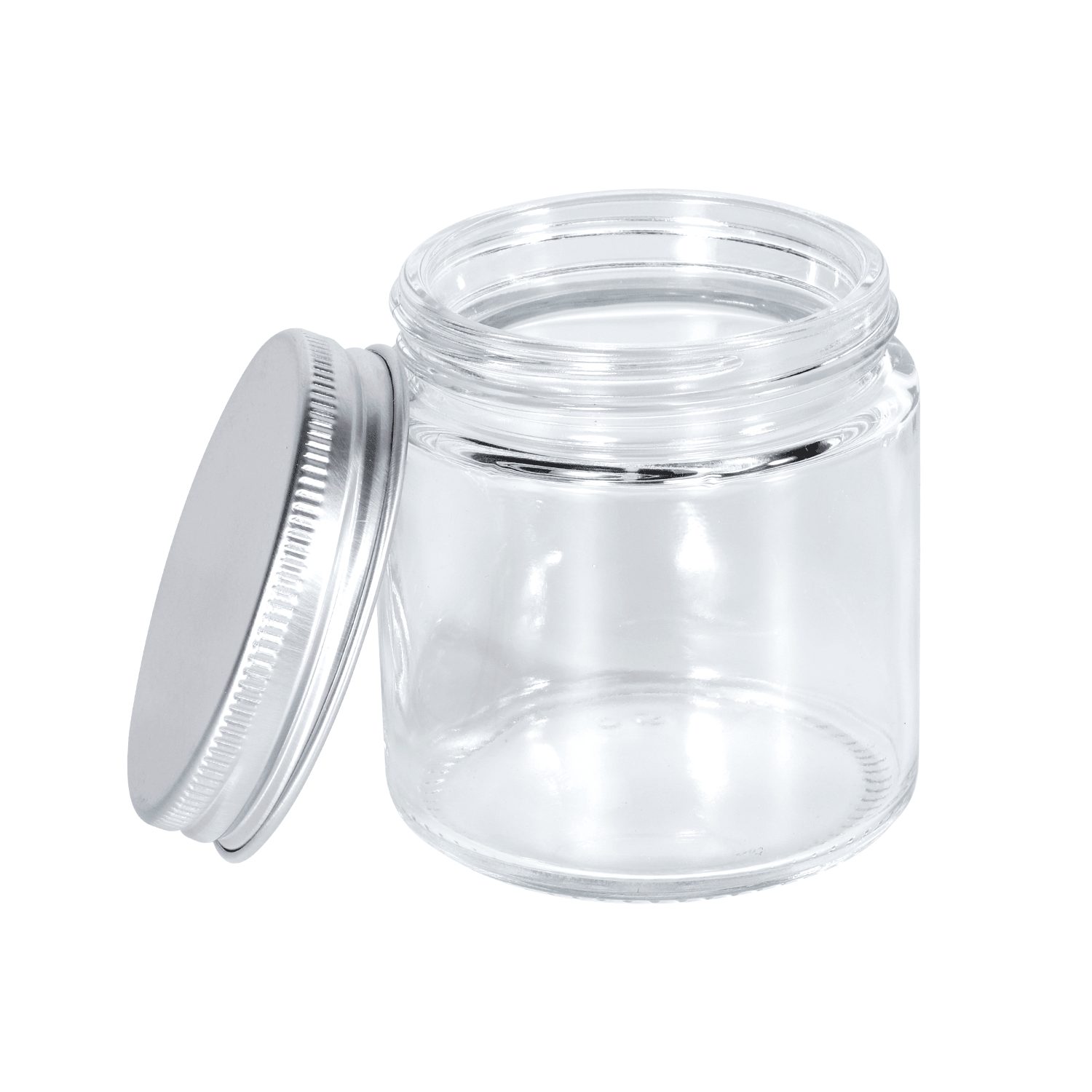 100ML Flint Glass Jar with Matte Silver Screw Lid 105PK/Ctn 100ML Flint Glass Jar with Matte Silver Screw Lid 105PK/Ctn