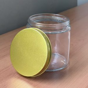 500ML Flint Glass Jar with Matte Gold Screw Lid 72PK/Ctn 500ML Flint Glass Jar with Matte Gold Screw Lid 72PK/Ctn
