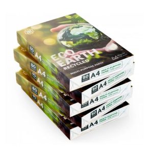 ECO Earth 100% Recycled A4 Copy Paper 80gsm Carton 5 Reams