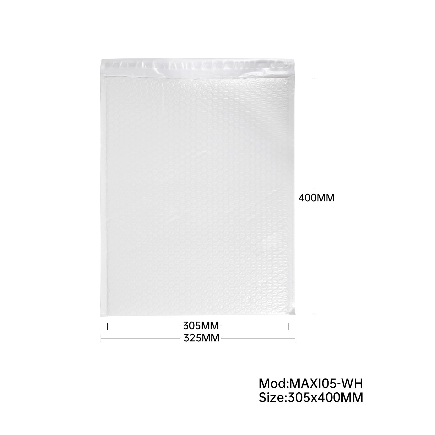 Poly Bubble Mailer 305x400mm White - Bubble lining inside -200pcs Poly Bubble Mailer 305x400mm White - Bubble lining inside -200pcs