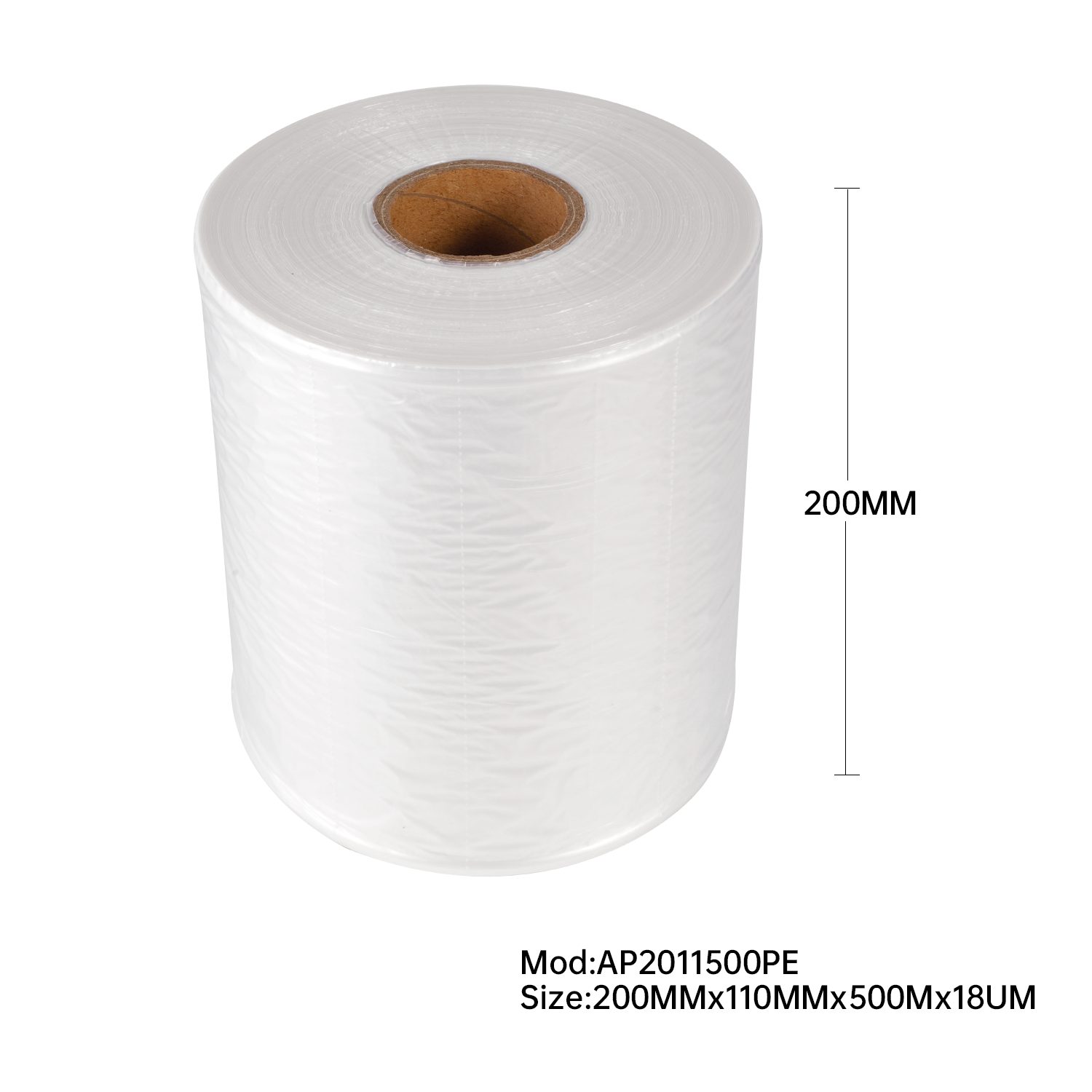 HDPE Bubble Air Pillow Film Roll 200mm x 110mm x 500m 18um HDPE Bubble Air Pillow Film Roll 200mm x 110mm x 500m 18um
