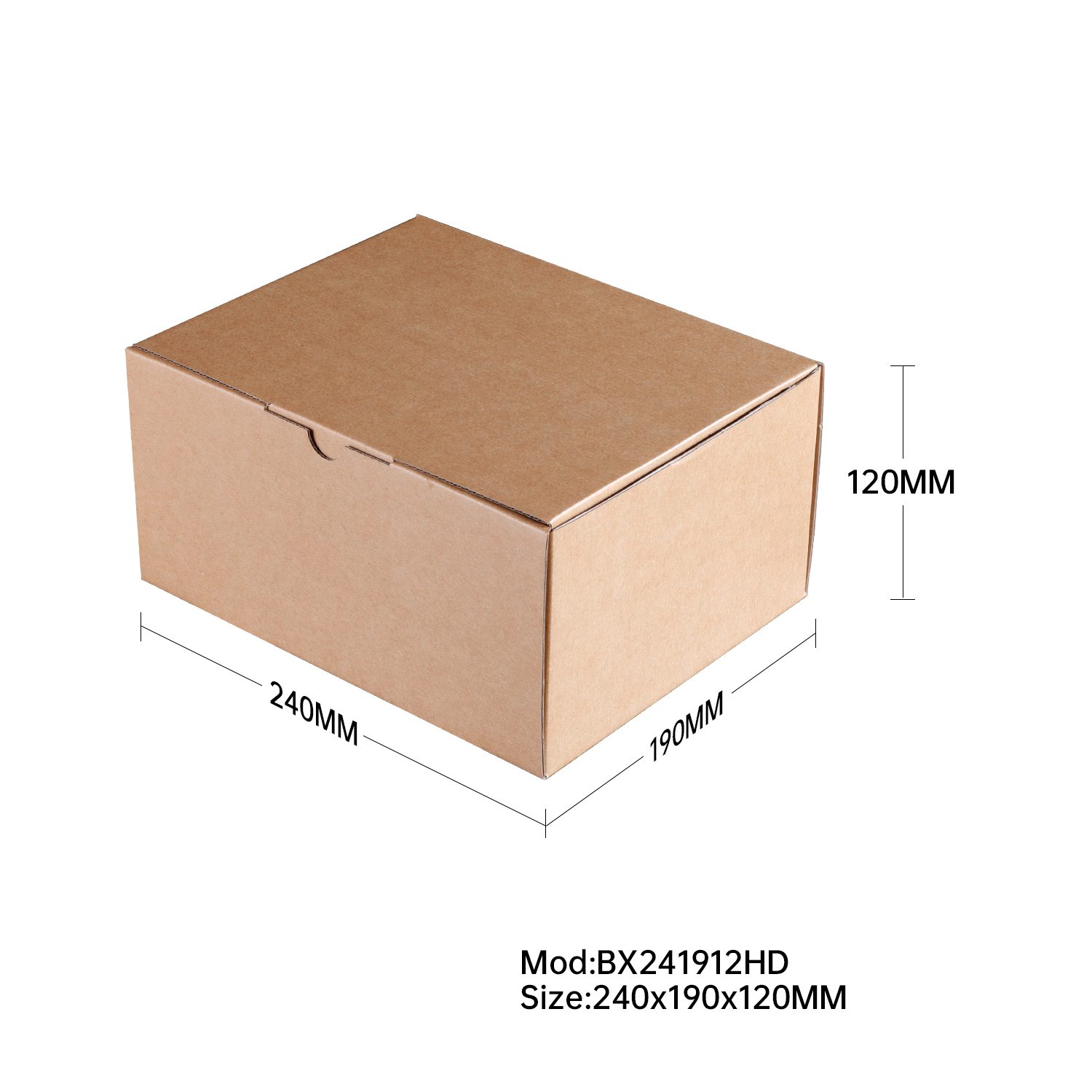 Heavy Duty Die-Cut Brown Mailing Box 240x190x120mm 100pcs/Carton Heavy Duty Die-Cut Brown Mailing Box 240x190x120mm 100pcs/Carton