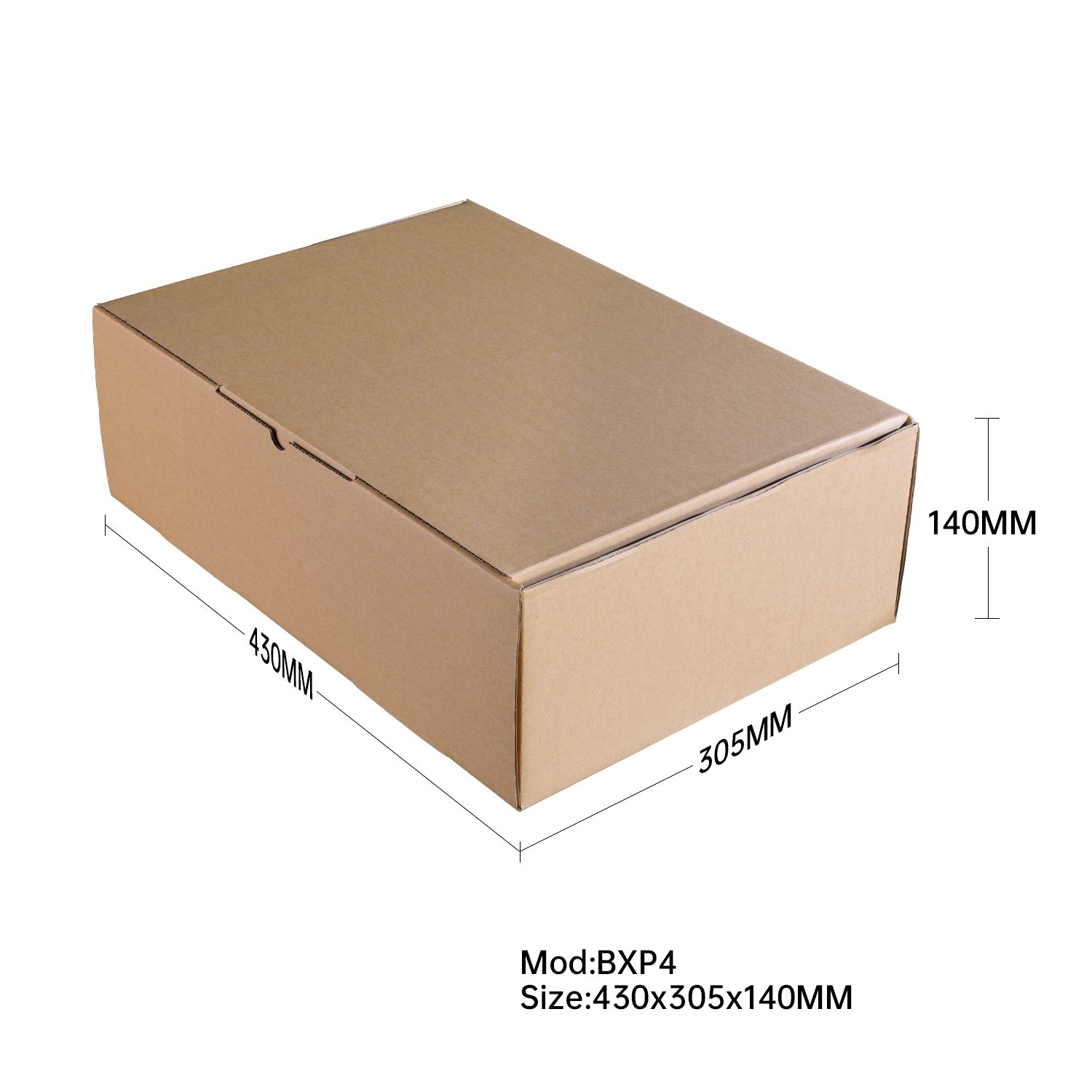 Die-Cut Brown Mailing Box 430 x 305 x 140mm 50pcs/Carton Die-Cut Brown Mailing Box 430 x 305 x 140mm 50pcs/Carton