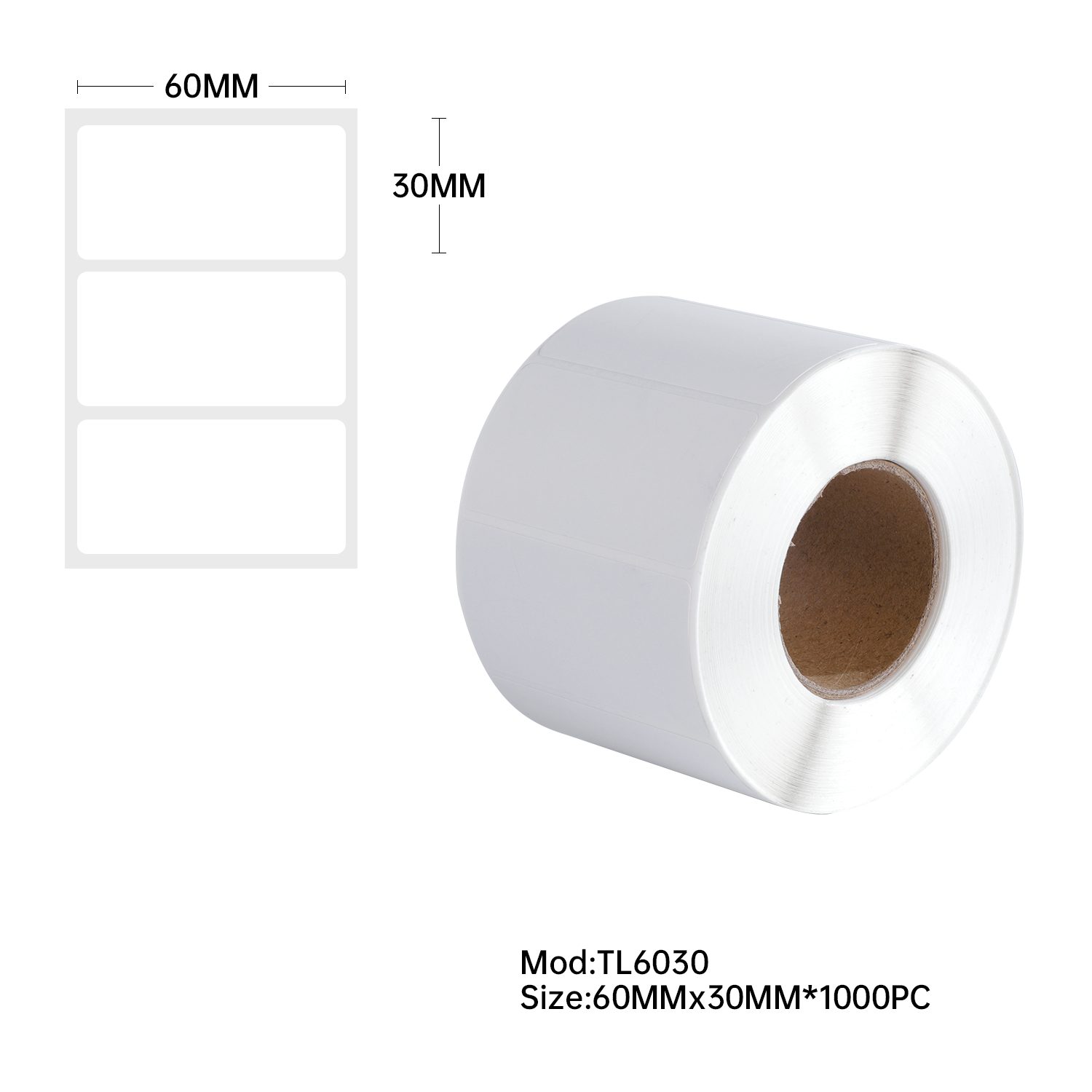 5 Rolls Direct Thermal Address Shipping Label 60 x 30mm – 5,000Labels 5 Rolls Direct Thermal Address Shipping Label 60 x 30mm – 5,000Labels